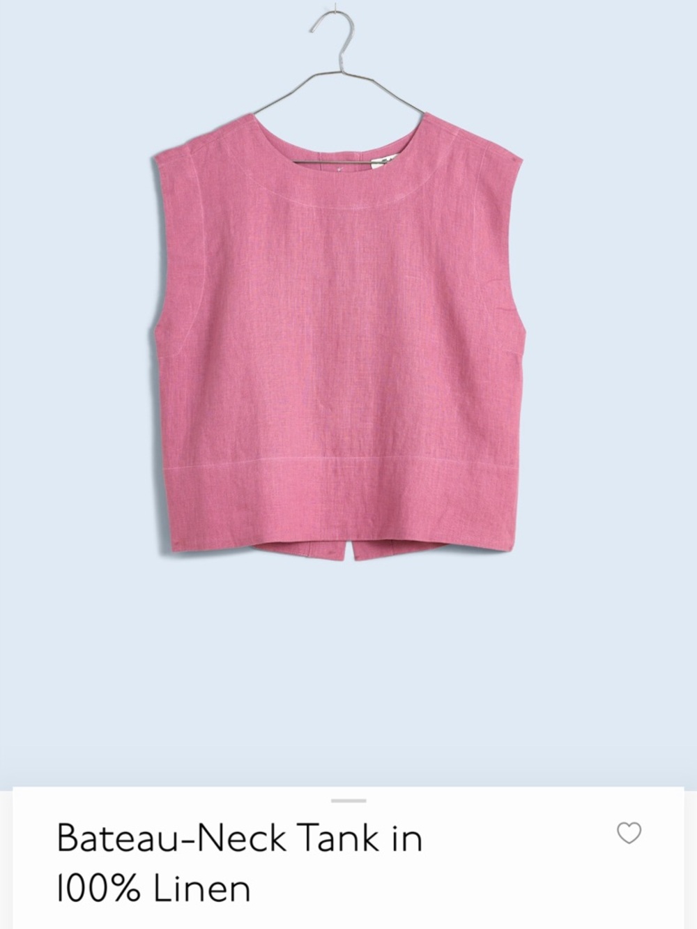 NWOT Madewell Linen Tank Top, size Medium